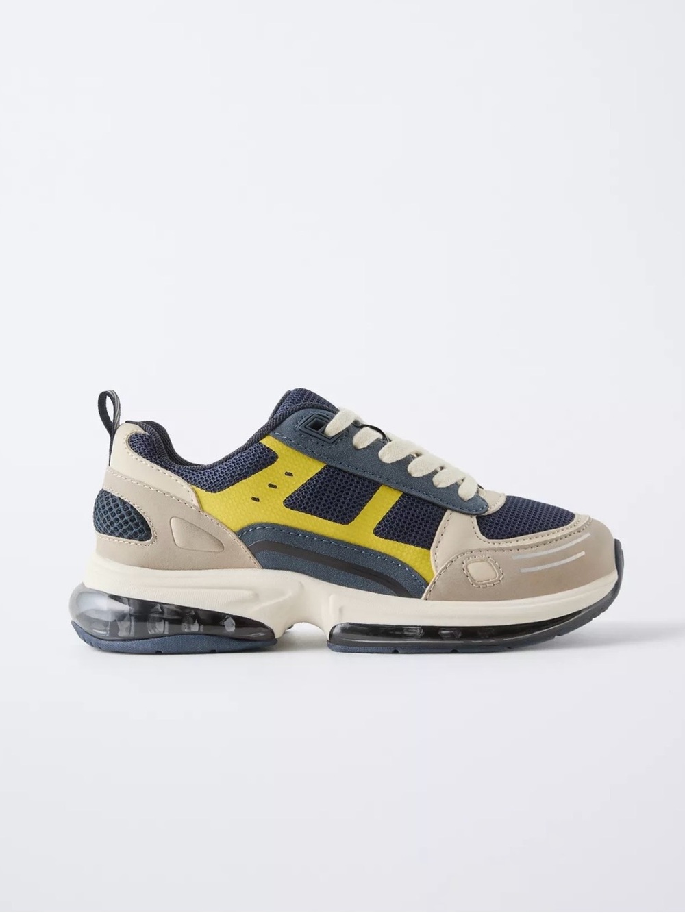 Zara Navy, Yellow and Beige Kids' Sneakers